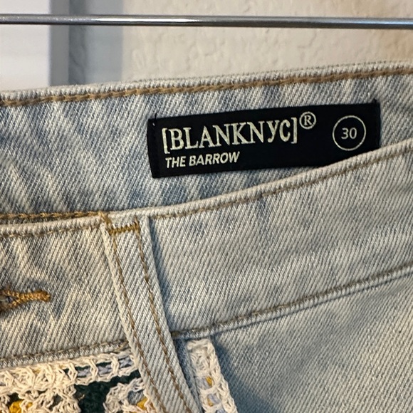 Blank NYC Women's Denim‎ Shorts with Crochet Pattern - Picture 2 of 5